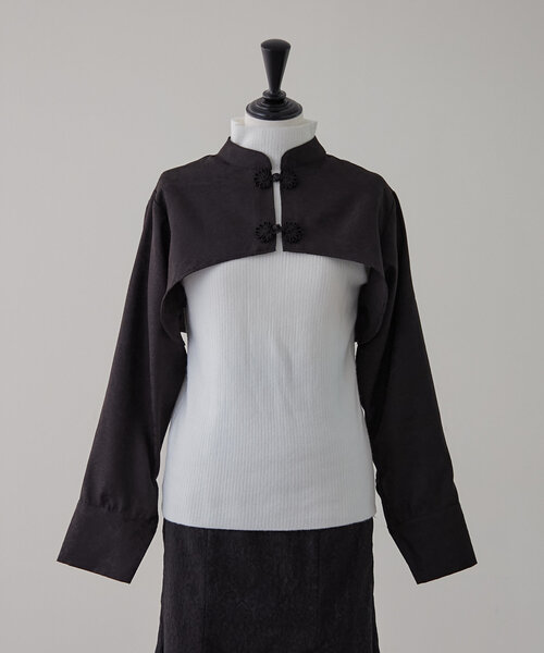 Mavie..7（メヴィセットゥ）の「【Mavie..7】ボレロブラウス+ボトルネックニット（シャツ/ブラウス・レディース・ブラック・FREE）」の16枚目の写真