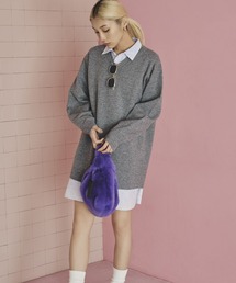 HEREIAM | 【HEREIAM】マシンウォッシャブル可／チュニックミラノリブＶネックニット(ニット/セーター)