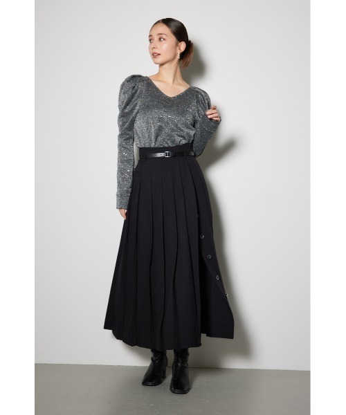 rienda（リエンダ）の「スパークリングギャザースリーブカットトップス（Tシャツ/カットソー・レディース・ライトピンク/グレー/ホワイト・FREE）」の11枚目の写真