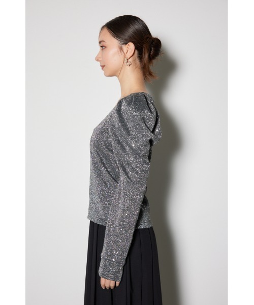 rienda（リエンダ）の「スパークリングギャザースリーブカットトップス（Tシャツ/カットソー・レディース・ライトピンク/グレー/ホワイト・FREE）」の14枚目の写真