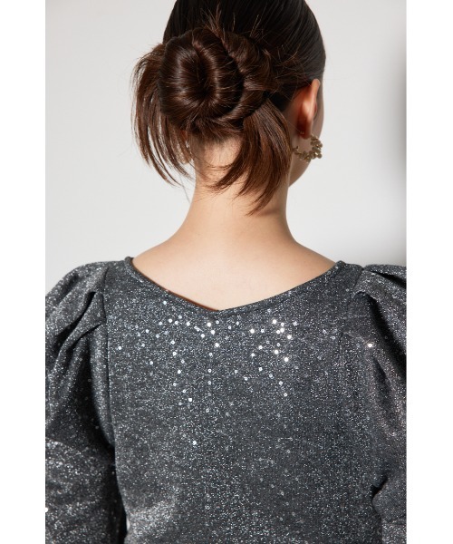 rienda（リエンダ）の「スパークリングギャザースリーブカットトップス（Tシャツ/カットソー・レディース・ライトピンク/グレー/ホワイト・FREE）」の17枚目の写真