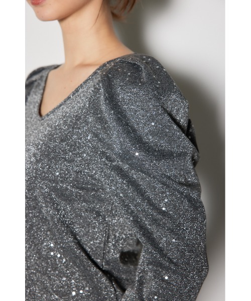 rienda（リエンダ）の「スパークリングギャザースリーブカットトップス（Tシャツ/カットソー・レディース・ライトピンク/グレー/ホワイト・FREE）」の19枚目の写真