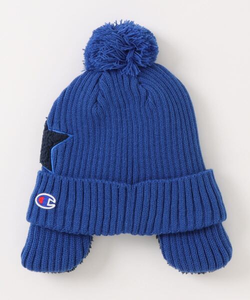 Champion(チャンピオン)の「【Champion/チャンピオン】キッズ リブ耳付きワッチ(ニットキャップ/ビーニー・キッズ・ブラック/ネイビー/ブルー/グリーン・FREE)」の5枚目の写真