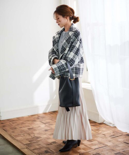 le.coeur blanc（ルクールブラン）の「ソフトホーボーバッグ（ショルダーバッグ・レディース・ブラック/ベージュ・FREE）」の19枚目の写真