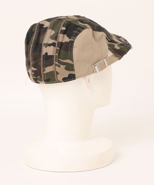 SPINNS（スピンズ）の「カモフラ柄ハンチング（ハンチング/ベレー帽・レディース・ベージュ/カーキ・ONESIZE）」の3枚目の写真