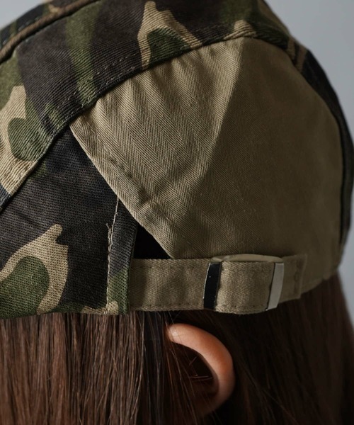 SPINNS（スピンズ）の「カモフラ柄ハンチング（ハンチング/ベレー帽・レディース・ベージュ/カーキ・ONESIZE）」の10枚目の写真