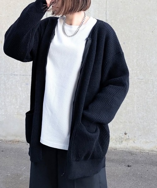セール】ジップアップカーディガン（カーディガン/ボレロ）｜H