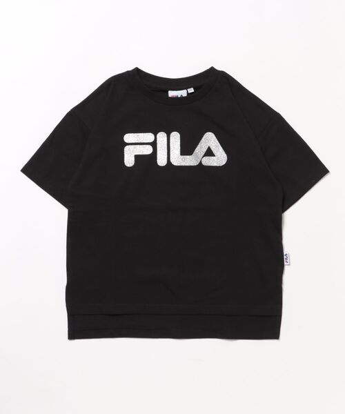 FILA(フィラ)の「FILA/フィラ ラメロゴプリント半袖Tシャツ(Tシャツ/カットソー・キッズ・ブラック/レッド・140/130/160/150)」の2枚目の写真