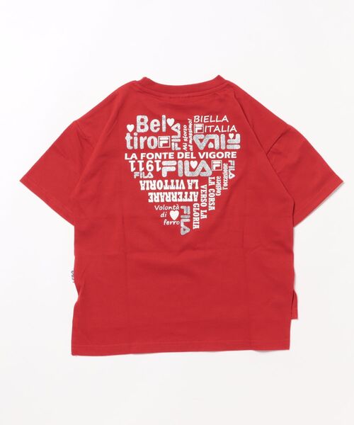 FILA(フィラ)の「FILA/フィラ ラメロゴプリント半袖Tシャツ(Tシャツ/カットソー・キッズ・ブラック/レッド・140/130/160/150)」の3枚目の写真