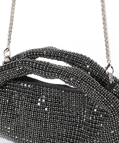 Andemiu（アンデミュウ）の「キラキラビジューバック289046（ハンドバッグ・レディース・ブラック・FREE）」の6枚目の写真