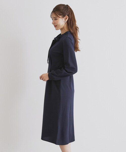 index(インデックス)の「◆ストレッチボウタイワンピース【洗濯機洗い可】(ワンピース・レディース・ネイビー/チャコールグレー/ナチュラル・40/38/42/36)」の17枚目の写真