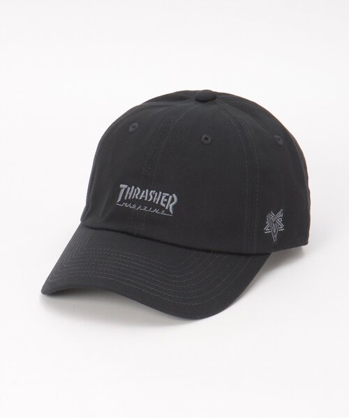 THRASHER（スラッシャー）の「THRASHER スラッシャー ロゴキャップ（キャップ・メンズ・ネイビー/ブラック/ベージュ/ホワイト/グレー・フリー）」の2枚目の写真