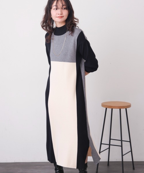 【セール】前後2WAYCRAZYパネル細見えワンピース（ワンピース）｜Bou Jeloud（ブージュルード）