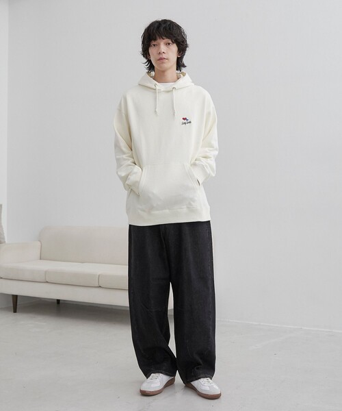 coen(コーエン)の「SunnySports(サニースポーツ)別注 ワンポイントハート刺繍パーカー(パーカー・メンズ・ホワイト/ネイビー・M/L/XL)」の8枚目の写真