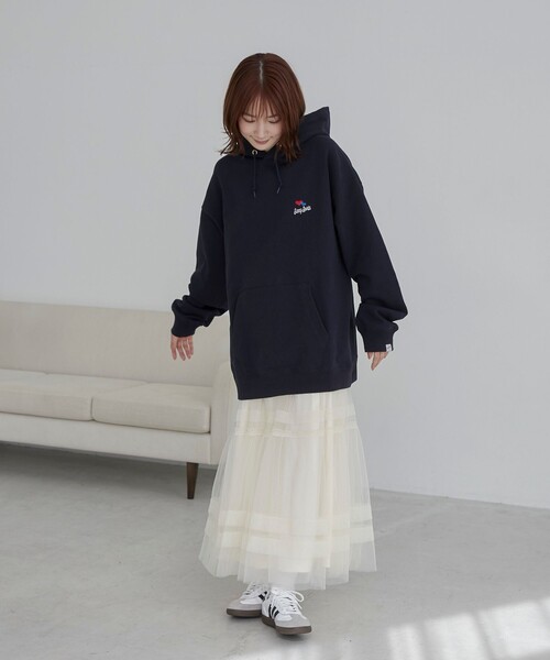 coen(コーエン)の「SunnySports(サニースポーツ)別注 ワンポイントハート刺繍パーカー(パーカー・メンズ・ホワイト/ネイビー・M/L/XL)」の10枚目の写真