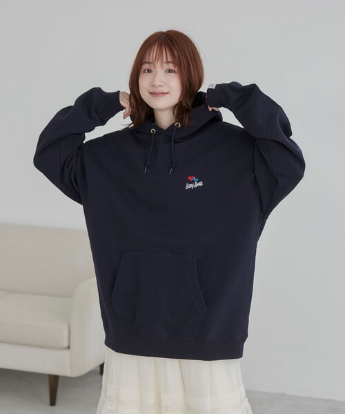 coen(コーエン)の「SunnySports(サニースポーツ)別注 ワンポイントハート刺繍パーカー(パーカー・メンズ・ホワイト/ネイビー・M/L/XL)」の13枚目の写真