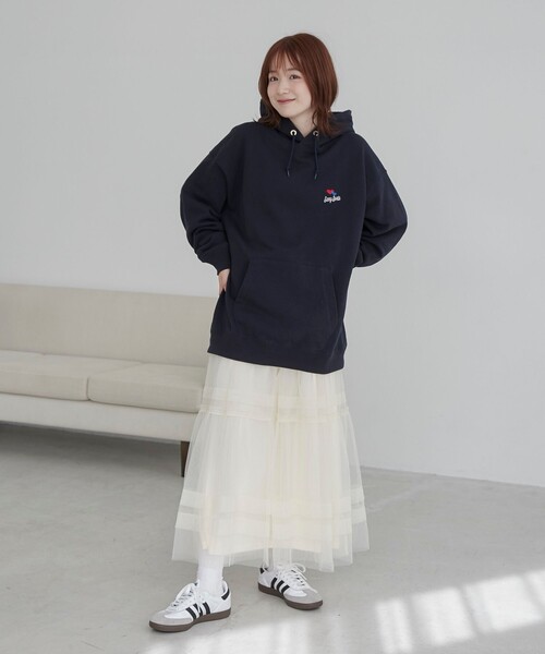 coen(コーエン)の「SunnySports(サニースポーツ)別注 ワンポイントハート刺繍パーカー(パーカー・メンズ・ホワイト/ネイビー・M/L/XL)」の14枚目の写真