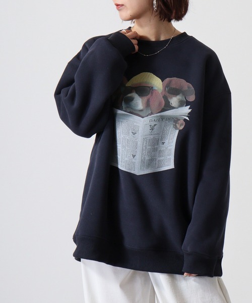 【セール】je crois soi ドッグプリントスウェット（スウェット）｜FUNALIVE（ファンアライブ）