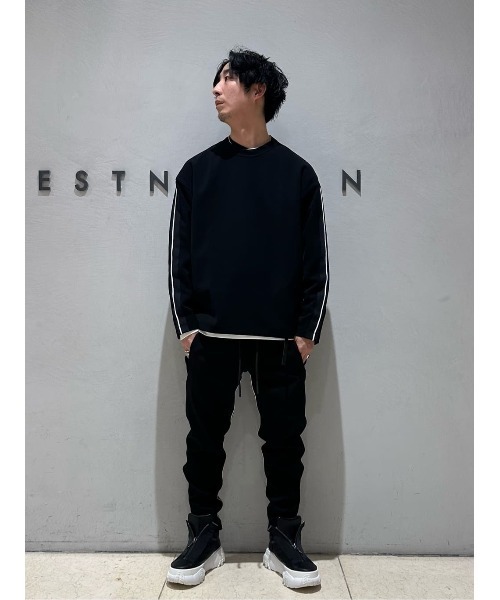 onegravity（ワングラビティ）の「onegravity / インシームライン リブパンツ（スウェットパンツ・メンズ・チャコールグレー/ブラック・LARGE/MEDIUM/SMALL/X-LARGE）」の6枚目の写真
