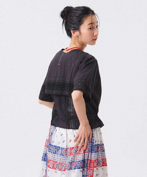 セール】ヴィンテージ レース ショートシャツ（シャツ/ブラウス