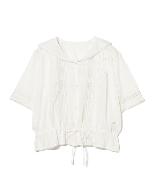 BEAMS BOY⭐︎ ヴィンテージ レース ショートシャツ BEAMS BOY ブラウス シャツ ヴィンテージ レース ショートシャツ