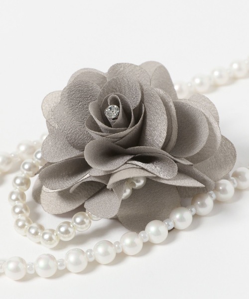 GLOBAL WORK（グローバルワーク）の「シェルパール&コサージュ/250497（ネックレス・レディース・ピンク/グレー・ONE SIZE）」の6枚目の写真