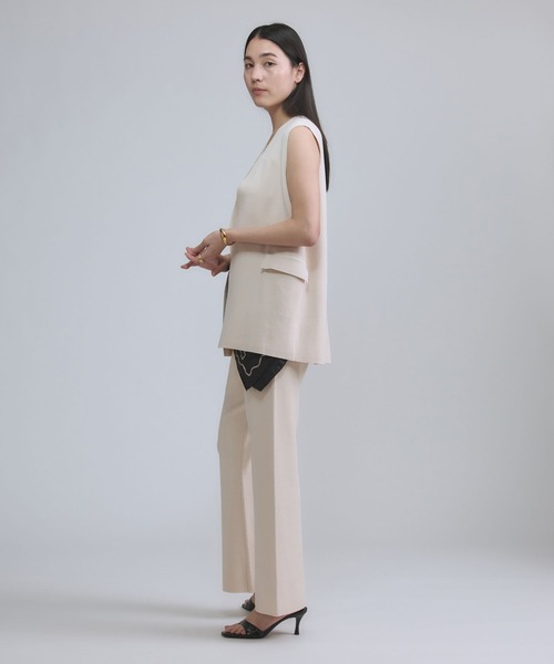 Chaos（カオス）の「Chaos(カオス)/シルクコンベスト　【セットアップ可】（ベスト・レディース・ホワイト/ネイビー/ブラック/クリーム/ネイビー系・FREE）」の17枚目の写真