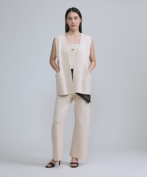 Chaos（カオス）の「Chaos(カオス)/シルクコンベスト　【セットアップ可】（ベスト・レディース・ホワイト/ネイビー/ブラック/クリーム/ネイビー系・FREE）」の16枚目の写真