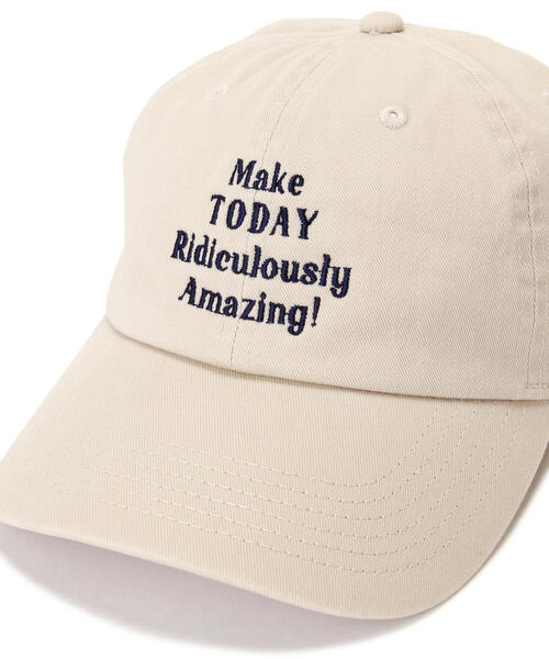 FREE'S MART（フリーズマート）の「◆ロゴキャップ（キャップ・レディース・ネイビー/ベージュ・ﾌﾘ-）」の4枚目の写真