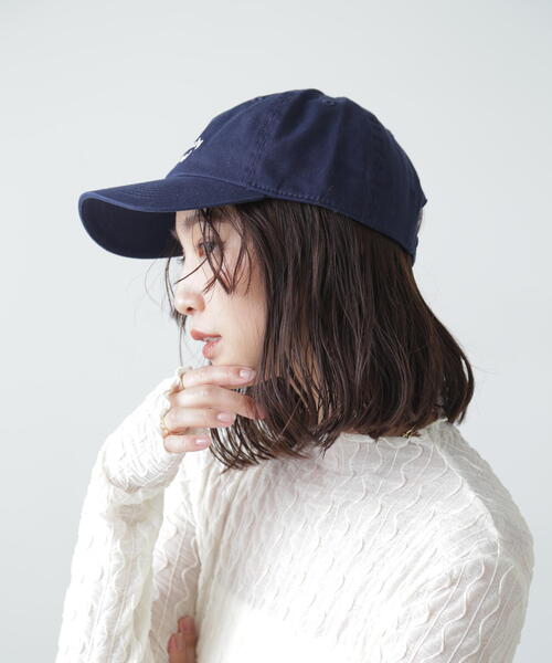 FREE'S MART（フリーズマート）の「◆ロゴキャップ（キャップ・レディース・ネイビー/ベージュ・ﾌﾘ-）」の7枚目の写真