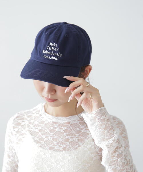 FREE'S MART（フリーズマート）の「◆ロゴキャップ（キャップ・レディース・ネイビー/ベージュ・ﾌﾘ-）」の12枚目の写真