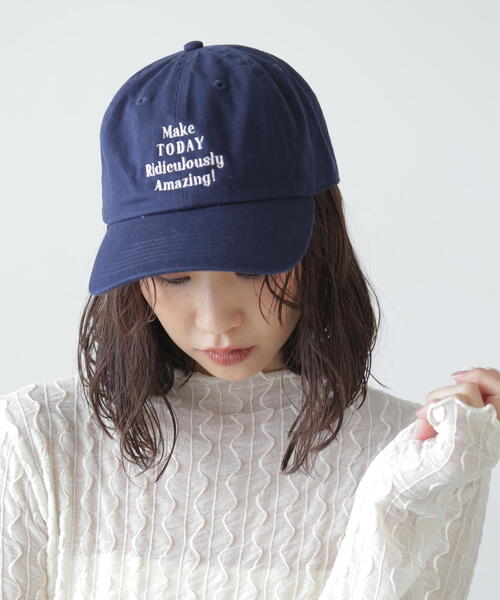 FREE'S MART（フリーズマート）の「◆ロゴキャップ（キャップ・レディース・ネイビー/ベージュ・ﾌﾘ-）」の2枚目の写真