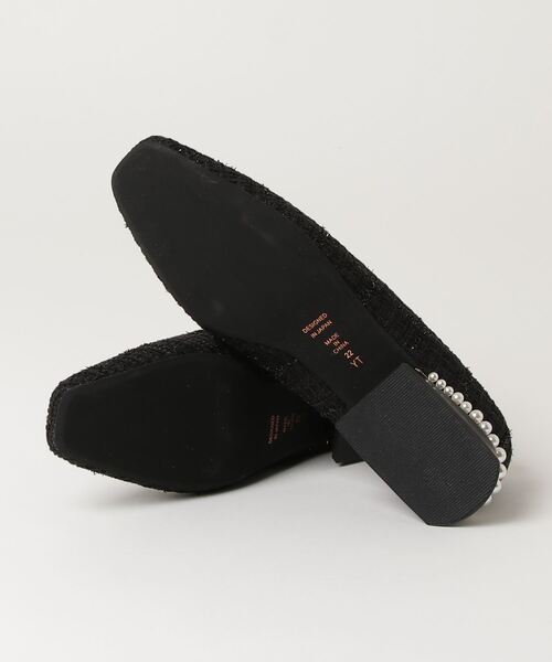 セール】オペラカット パールヒールフラットシューズ（パンプス