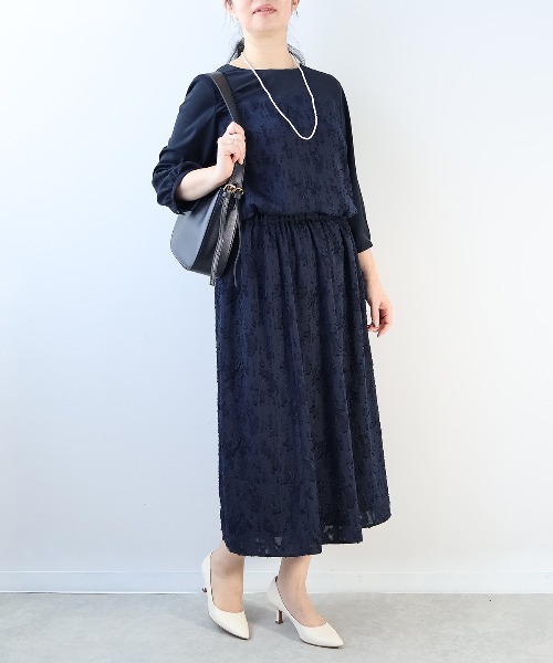 セール】【L～5L 大きいサイズ】カットジャガード ナロースカート