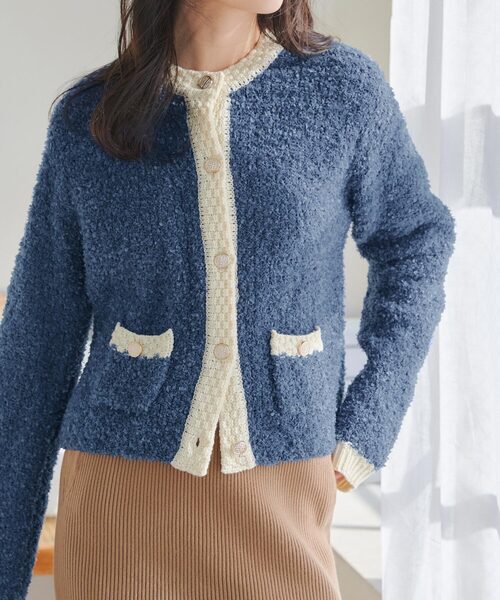 ★【美品】セオリーリュクス ニットカーディガン ハイゲージウール 紺ネイビー カーディガン | Theory luxe[セオリーリュクス]公式通販サイト