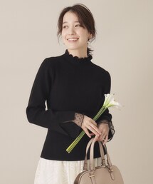 ITS'DEMO | 【手洗い可】袖チュールリブニット(ニット/セーター)