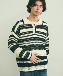 セール】【BATONER】 ボーダークルーネック（ニット/セーター
