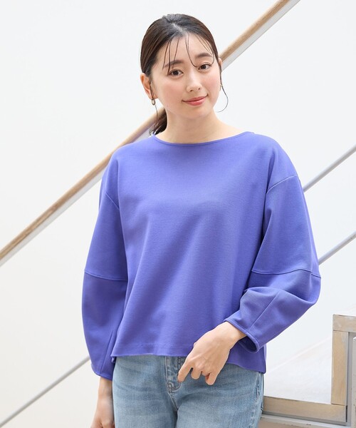 ANY(エニィ)の「【5色展開】サカリバランタンスリーブプルオーバー(Tシャツ/カットソー・レディース・アイボリー系/グリーン系/ベージュ系/ブラック系/ブルー系・F)」の7枚目の写真