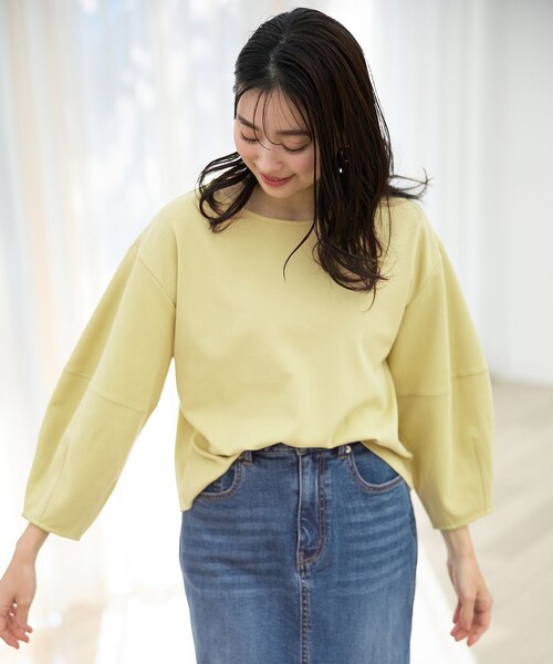 ANY(エニィ)の「【5色展開】サカリバランタンスリーブプルオーバー(Tシャツ/カットソー・レディース・アイボリー系/グリーン系/ベージュ系/ブラック系/ブルー系・F)」の16枚目の写真