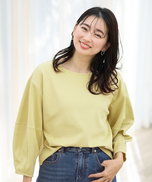 ANY(エニィ)の「【5色展開】サカリバランタンスリーブプルオーバー(Tシャツ/カットソー・レディース・アイボリー系/グリーン系/ベージュ系/ブラック系/ブルー系・F)」の17枚目の写真