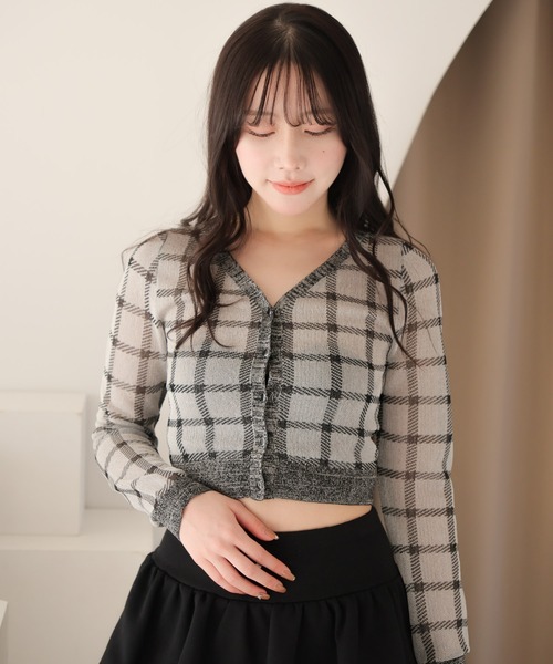 LIPSERVICE(リップサービス)の「コンパクトシアーカーディガン(カーディガン/ボレロ・レディース・ホワイト/ブラック/レッド/その他1・FREE)」の4枚目の写真