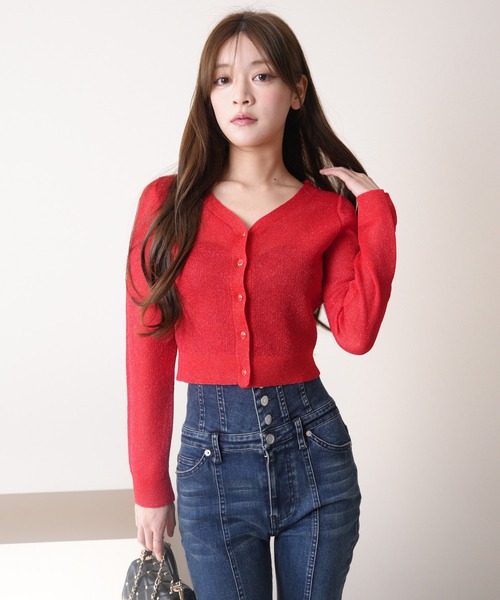 LIPSERVICE(リップサービス)の「コンパクトシアーカーディガン(カーディガン/ボレロ・レディース・ホワイト/ブラック/レッド/その他1・FREE)」の1枚目の写真