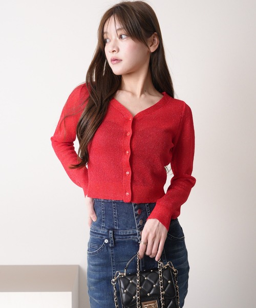 LIPSERVICE(リップサービス)の「コンパクトシアーカーディガン(カーディガン/ボレロ・レディース・ホワイト/ブラック/レッド/その他1・FREE)」の11枚目の写真