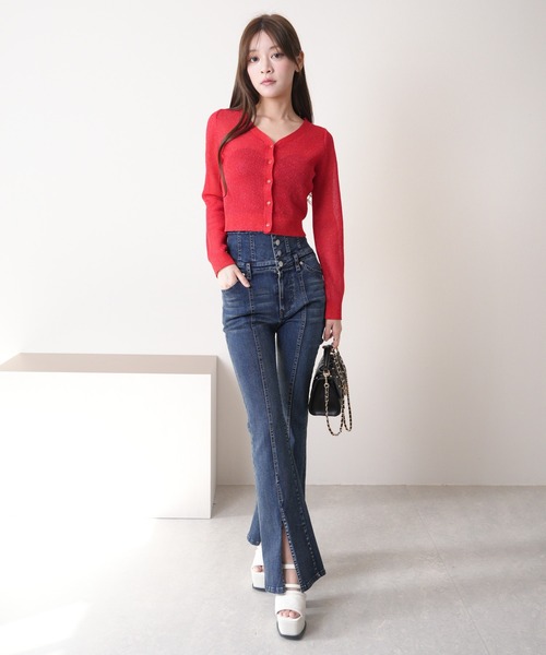 LIPSERVICE(リップサービス)の「コンパクトシアーカーディガン(カーディガン/ボレロ・レディース・ホワイト/ブラック/レッド/その他1・FREE)」の16枚目の写真