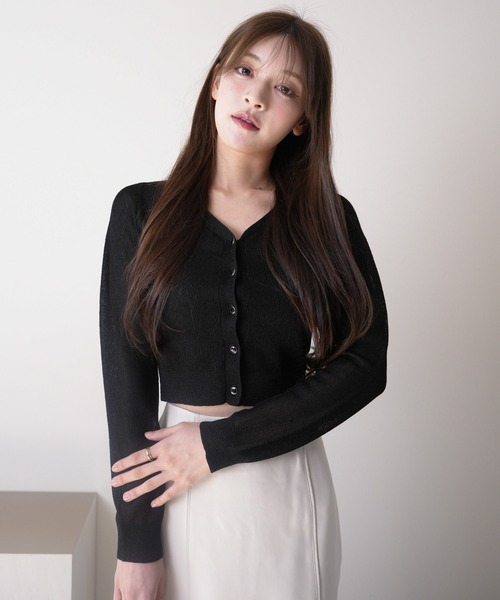 LIPSERVICE(リップサービス)の「コンパクトシアーカーディガン(カーディガン/ボレロ・レディース・ホワイト/ブラック/レッド/その他1・FREE)」の18枚目の写真