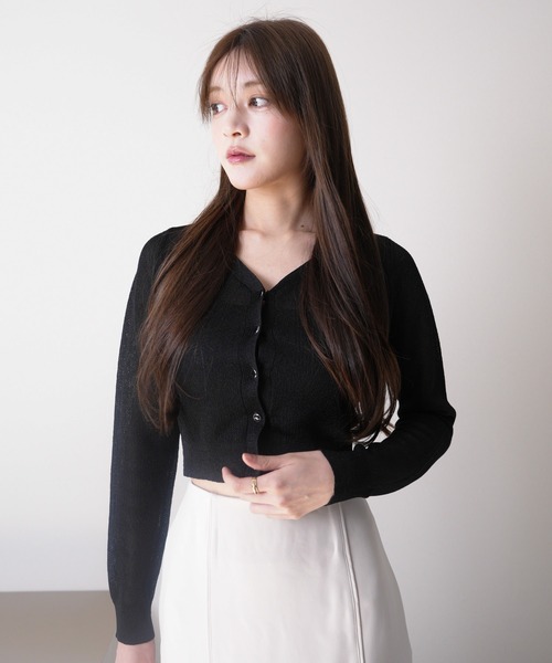 LIPSERVICE(リップサービス)の「コンパクトシアーカーディガン(カーディガン/ボレロ・レディース・ホワイト/ブラック/レッド/その他1・FREE)」の19枚目の写真