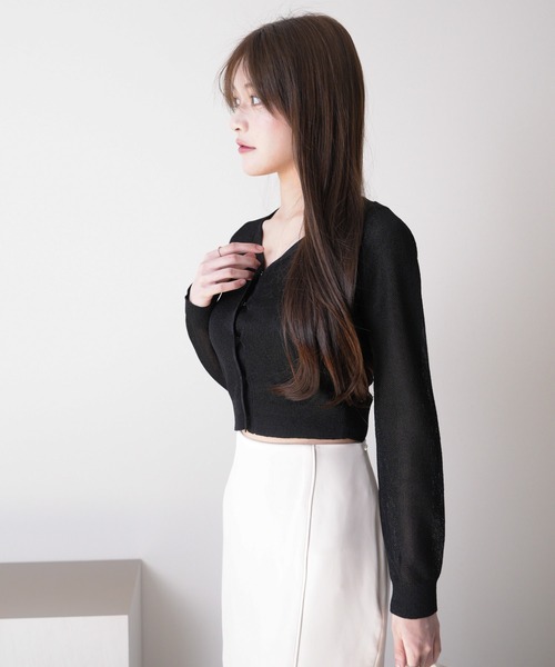 LIPSERVICE(リップサービス)の「コンパクトシアーカーディガン(カーディガン/ボレロ・レディース・ホワイト/ブラック/レッド/その他1・FREE)」の20枚目の写真