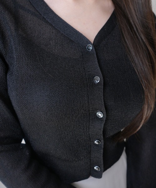 LIPSERVICE(リップサービス)の「コンパクトシアーカーディガン(カーディガン/ボレロ・レディース・ホワイト/ブラック/レッド/その他1・FREE)」の22枚目の写真