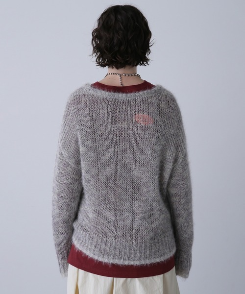 ROSE BUD(ローズバッド)の「ラメシアールーズニット(ニット/セーター・レディース・グレー/グリーン/ピンク・ONE SIZE)」の9枚目の写真