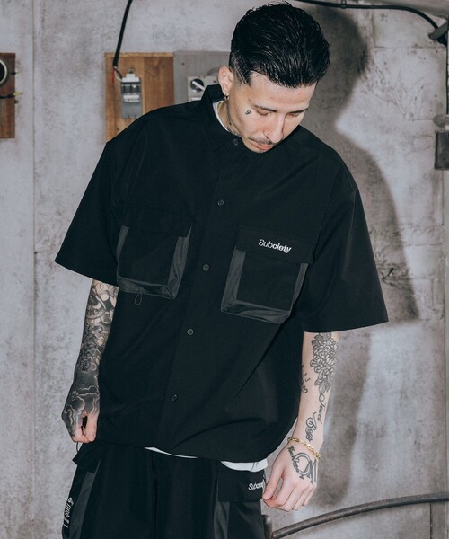 Subciety(サブサエティ)の「Ripstop cargo pocket shirt(シャツ/ブラウス・メンズ・ブラック/オリーブ/カモフラージュ・SMALL/MEDIUM/LARGE/X-LARGE)」の22枚目の写真